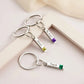 BIRTHSTONE BAR MEMORIAL KEYCHAIN