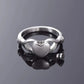 CUSTOM HEART IN HANDS MEMORIAL RING