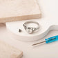 CUSTOM HEART IN HANDS MEMORIAL RING