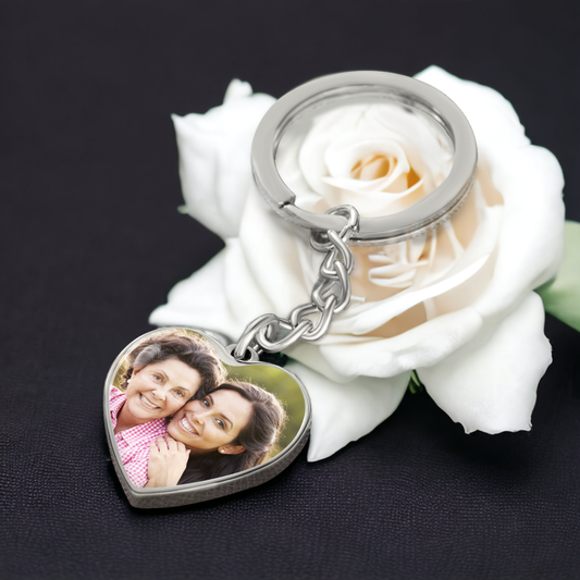 CUSTOM ENGRAVABLE HEART KEYCHAIN