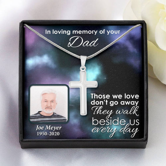 CUSTOM MEMORIAL CROSS NECKLACE