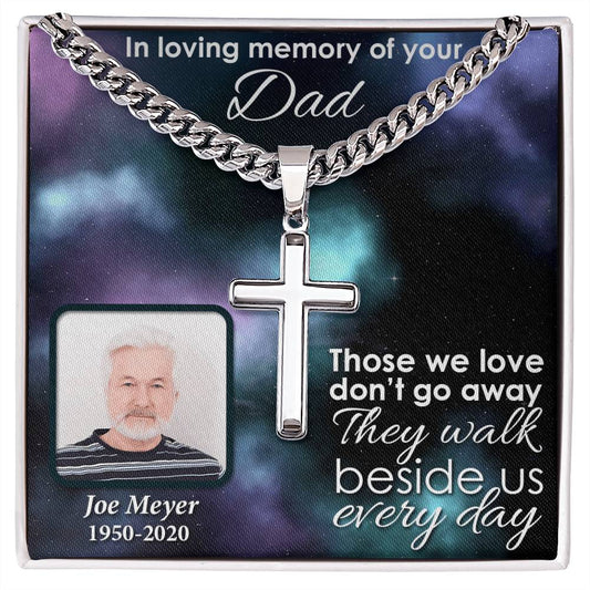 CUSTOM MEMORIAL CROSS NECKLACE